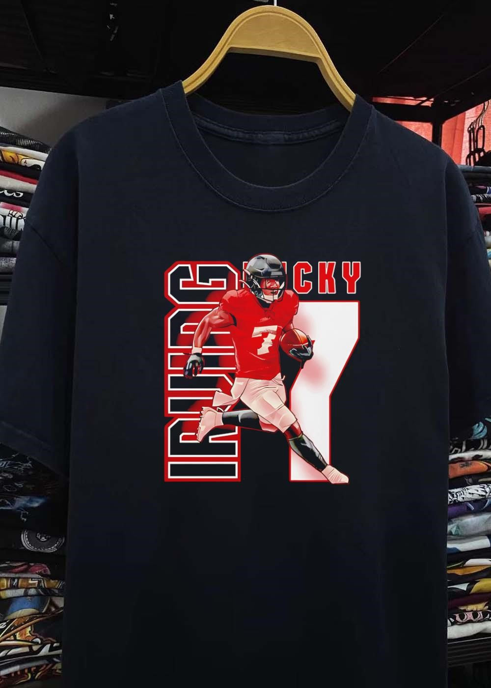 Lucky 7 Running Back Football Player Athletic Sport Performance shirt