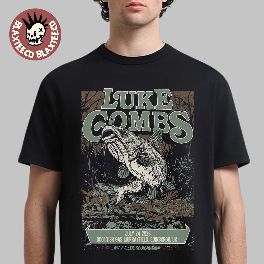 Luke Combs Edinburgh UK 2026 Night 1 Exclusive Poster At Scottish Gas Murrayfield On July 24 2026 T-Shirt