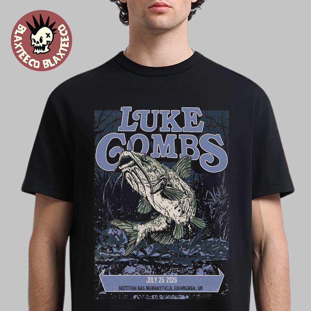 Luke Combs Edinburgh UK 2026 Night 2 Exclusive Poster At Scottish Gas Murrayfield On July 25 2026 T-Shirt