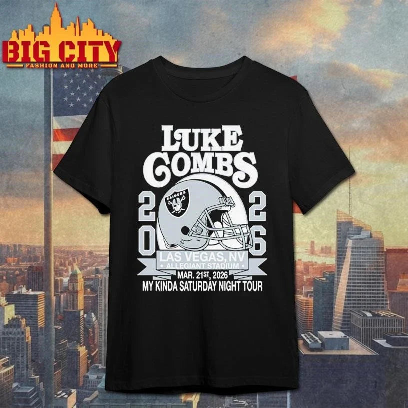 Luke Combs Exclusive Raiders Event Helmet Shirt Unisex