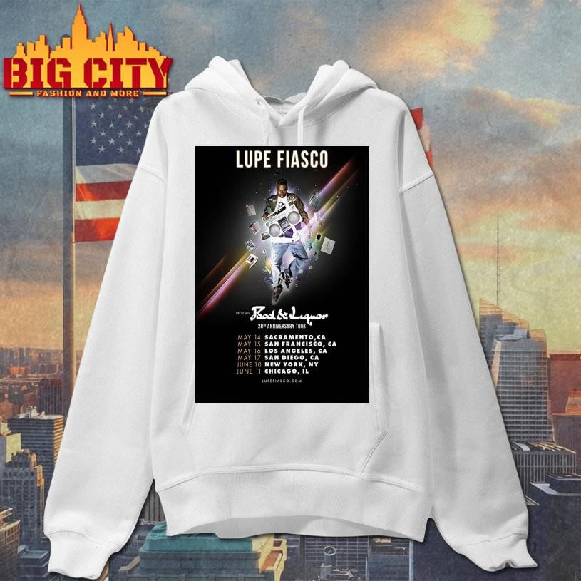 Lupe Fiasco Food And Liquor 20th Anniversary Tour Poster Shirt Unisex