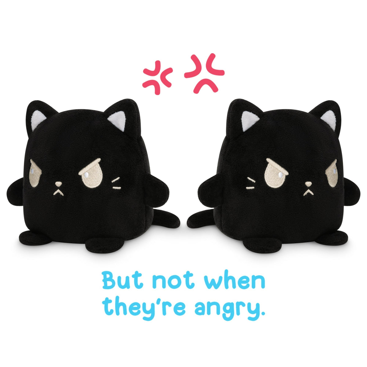TeeTurtle Reversible Cat Plushmate (Black) Unisex