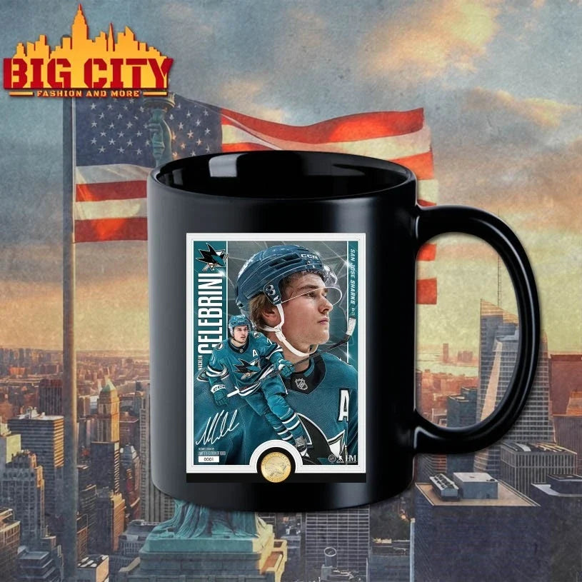 Macklin Celebrini San Jose Sharks Highland Mint poster Unisex
