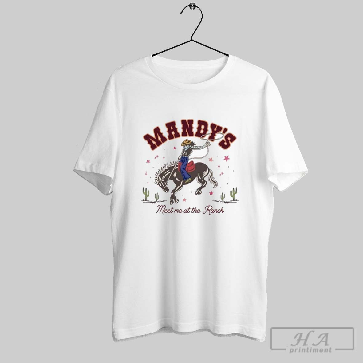 Mandys Meet Me At The Ranch Cowgirl T Shirts Unisex