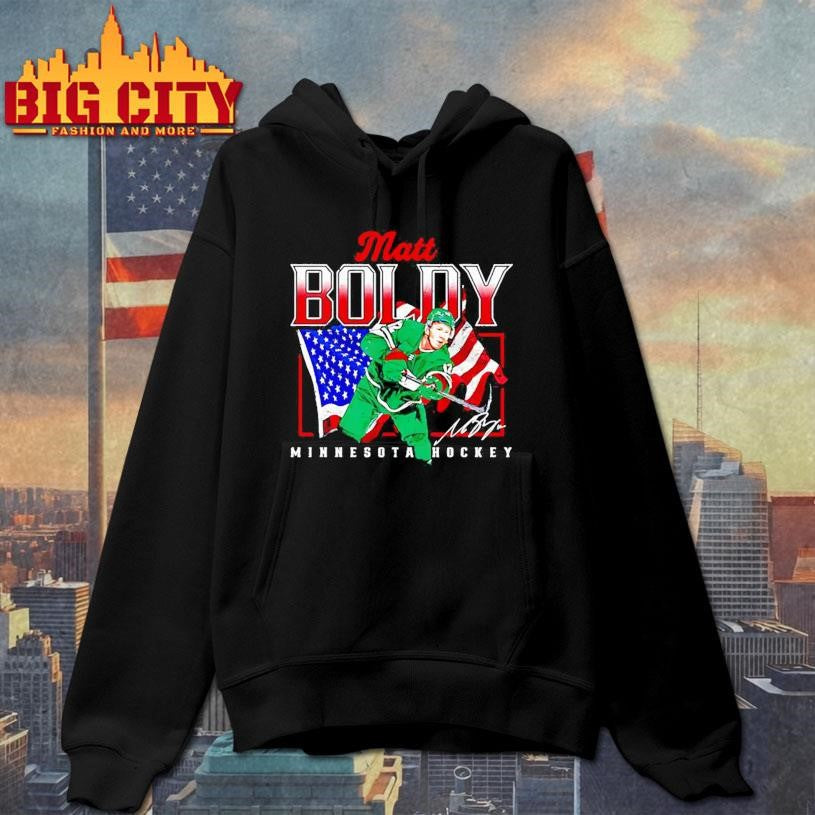 Matt Boldy Minnesota Wild USA flag graphic Shirt Unisex