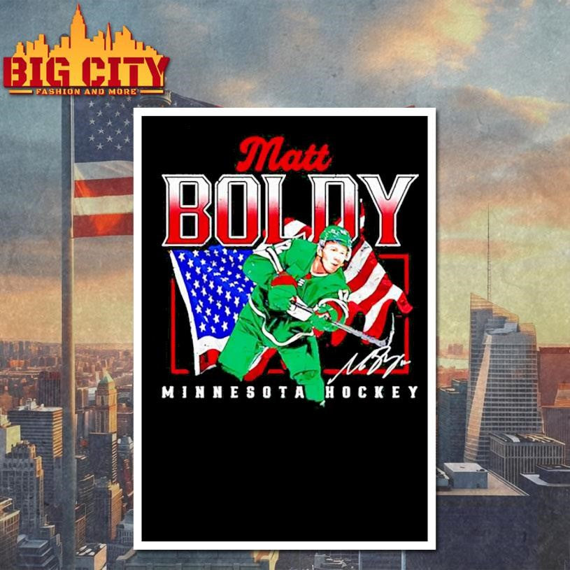 Matt Boldy Minnesota Wild USA flag graphic Shirt Unisex