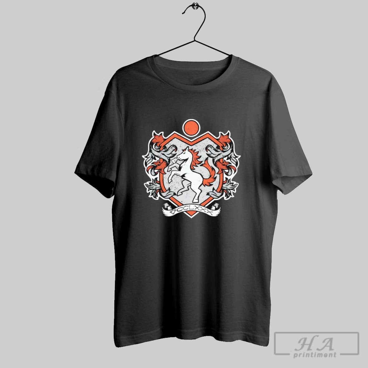 Medieval Shield Horse T Shirts Unisex