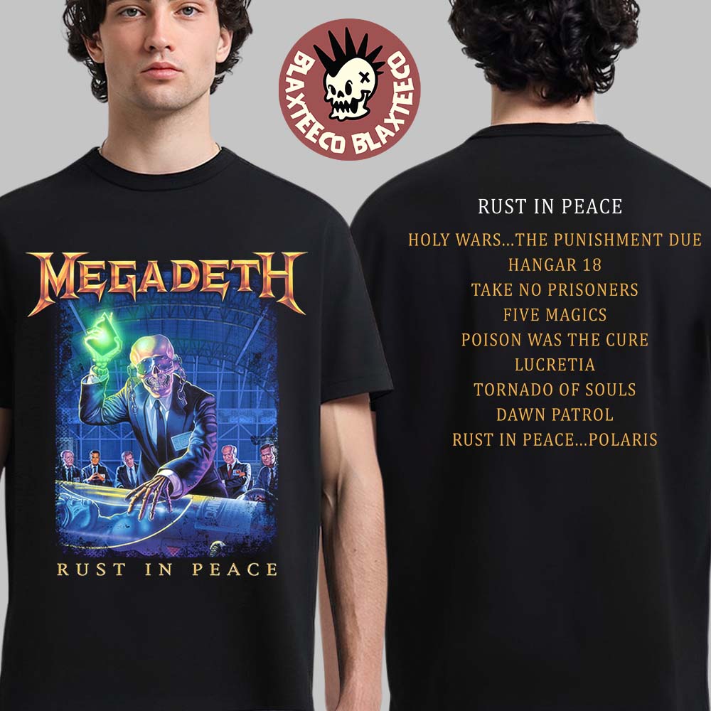 Megadeth Rust In Peace Tracklist T-Shirt