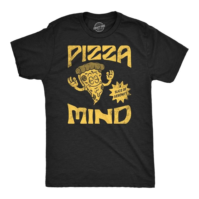 Mens Funny T Shirts Pizza Mind Sarcastic Food Graphic Tee For Men Mens Funny T Shirts Cool Tees Soft Stylish Casual...