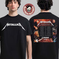 Metallica M72 World Tour North America 2027 Schedule Dates In The Round At The 50 Yard Line Two Sided T-Shirt