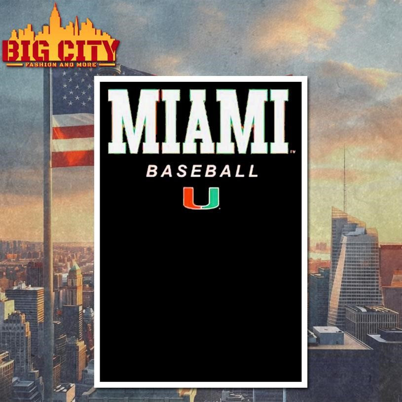 Miami Baseball Miami Wordmark &amp; Logo Shirt Unisex