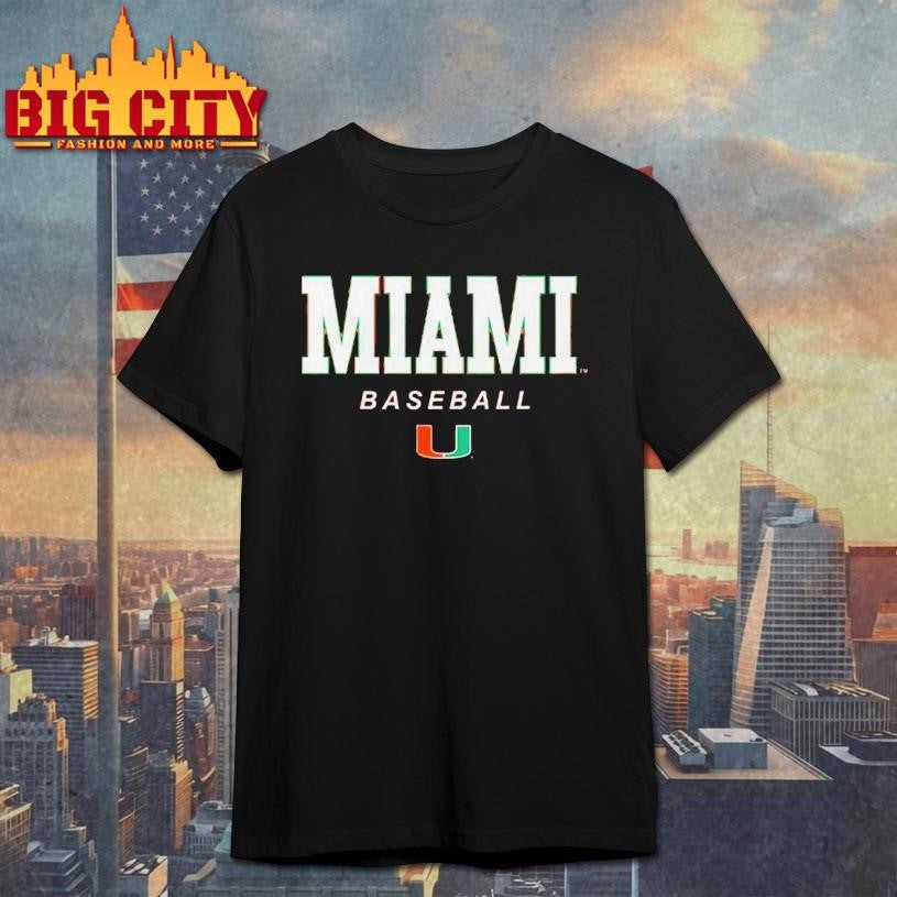 Miami Baseball Miami Wordmark &amp; Logo Shirt Unisex