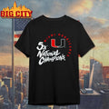 Miami Football Five-Time National Champions Shirt Unisex