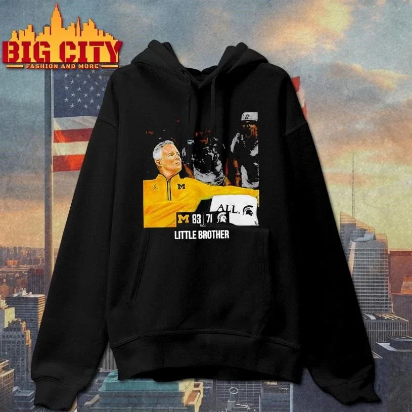 Michigan 83 Michigan State 71 Dusty May Little Brother Graphic Shirt Unisex