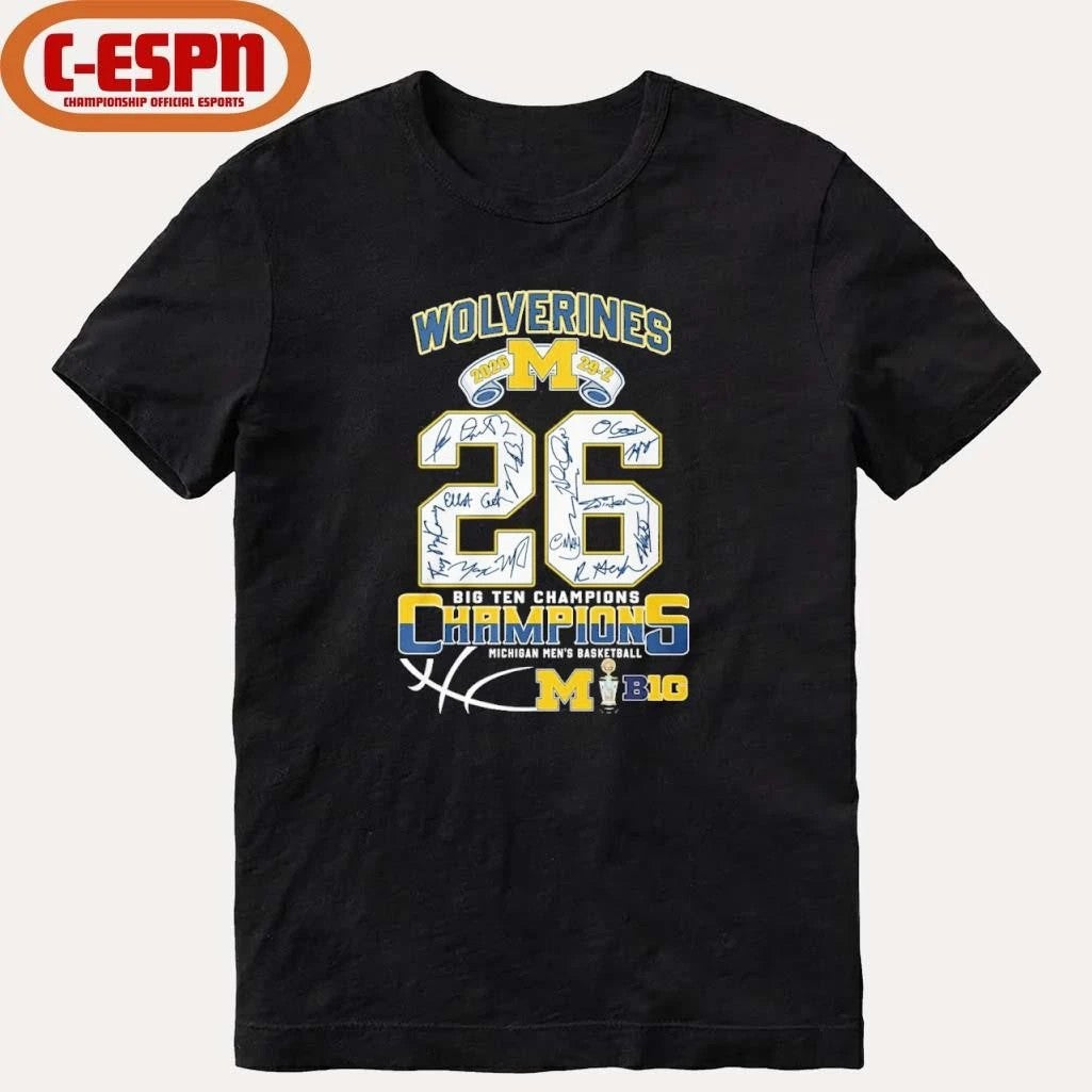Michigan Wolverines Men’s Basketball 2026 Big Ten Tournament Champions 29-2 Shirt