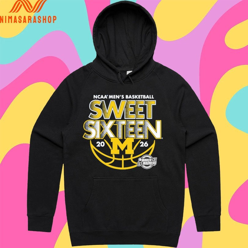 Michigan Wolverines NCAA Men’s Basketball Sweet Sixteen March Madness 2026 Shirts
