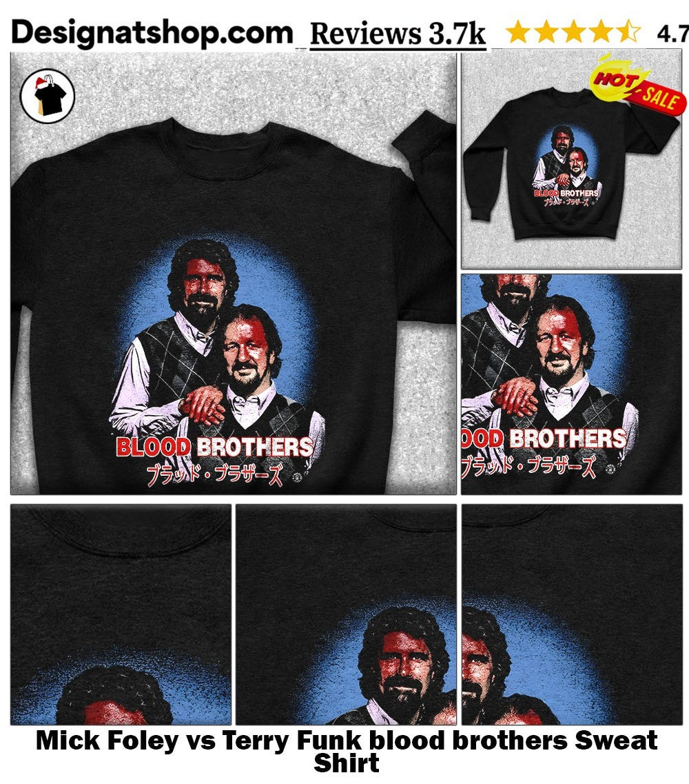 Mick Foley vs Terry Funk blood brothers shirt