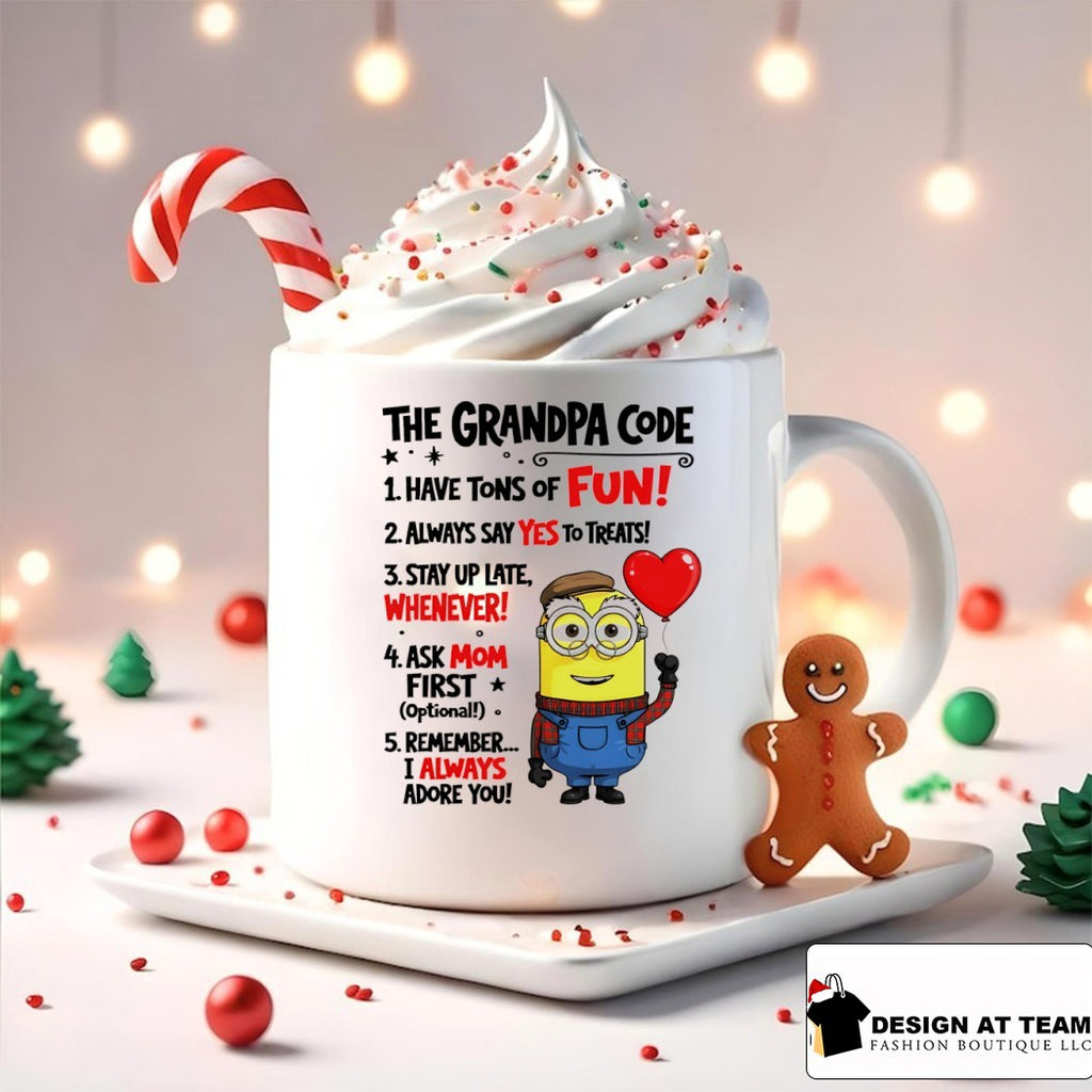 Minion The Grandpa Code have tons of fun always say yes to treats shirt