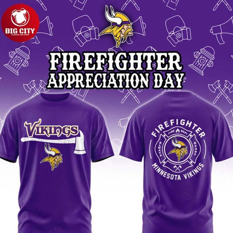 Minnesota Vikings Firefighter Application 2026 Game Night Two Sided Shirt Unisex