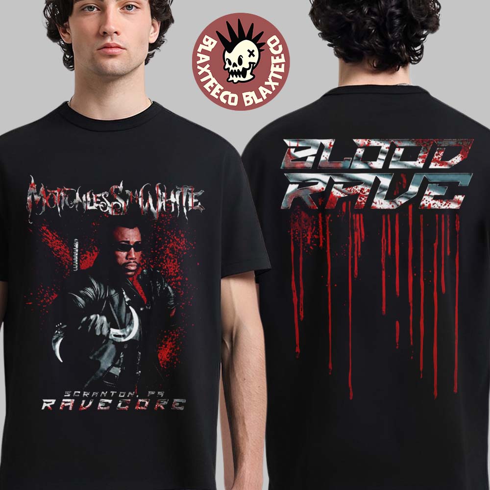 Motionless In White Decades Tour 2026 Scranton PA Ravecore Blade T-Shirt