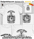 Mountain Butterfly Guitar Flower Book A Mountain Heart A Legacy Of Light 1946-2026 Shirt