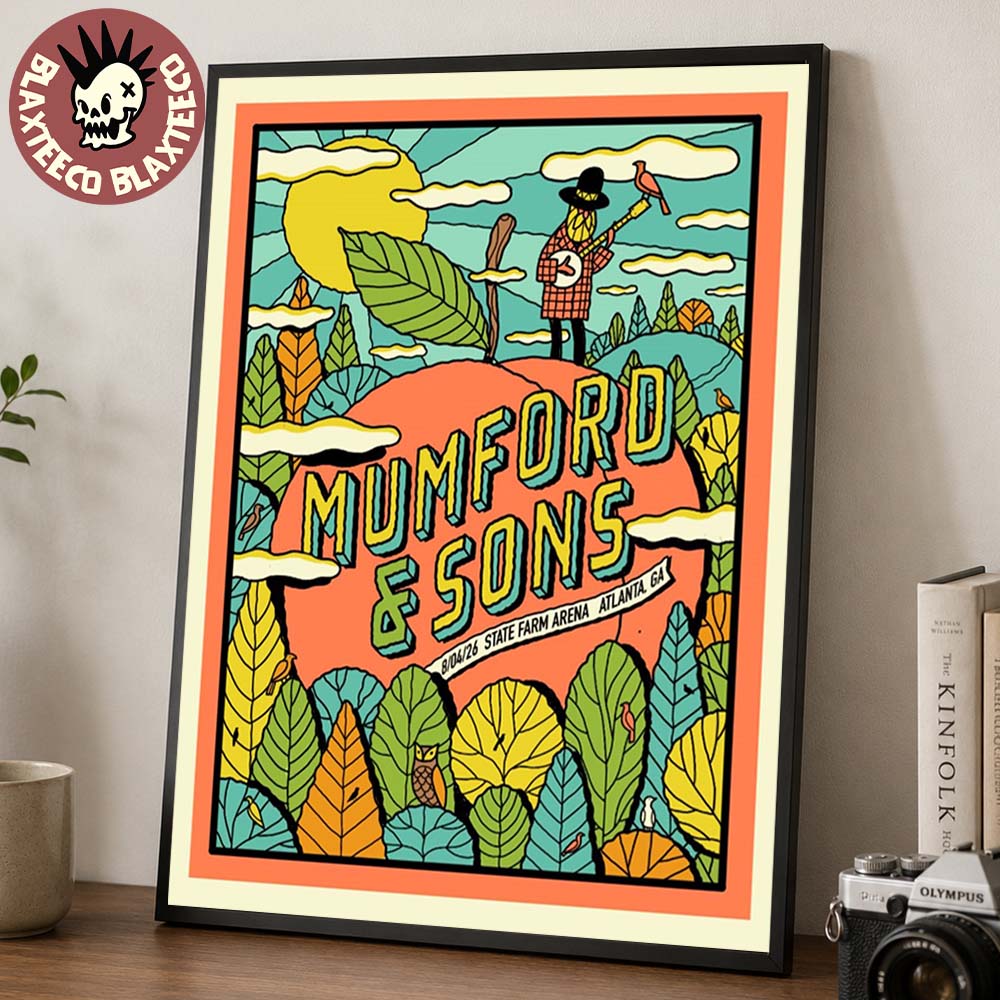 Mumford And Sons Atlanta Georgia 2026 Event Poster Live At State Farm Arena On August 4 2026 Home Decor Poster Canvas