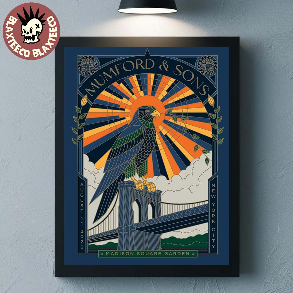 Mumford And Sons New York City 2026 Night 1 Event Poster At MSG Madison Square Garden On August 11 2026 Home Decor Poster Canvas