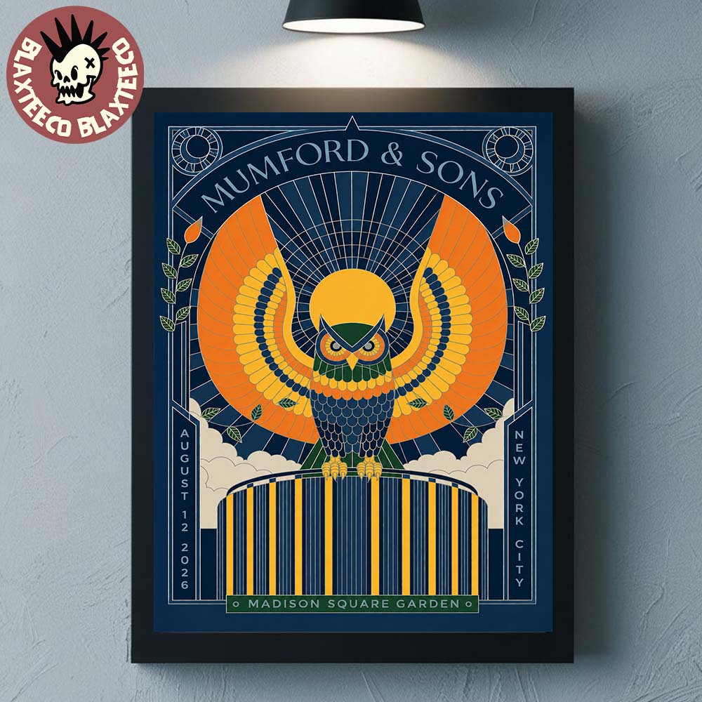 Mumford And Sons New York City 2026 Night 2 Event Poster At MSG Madison Square Garden On August 12 2026 Home Decor Poster Canvas