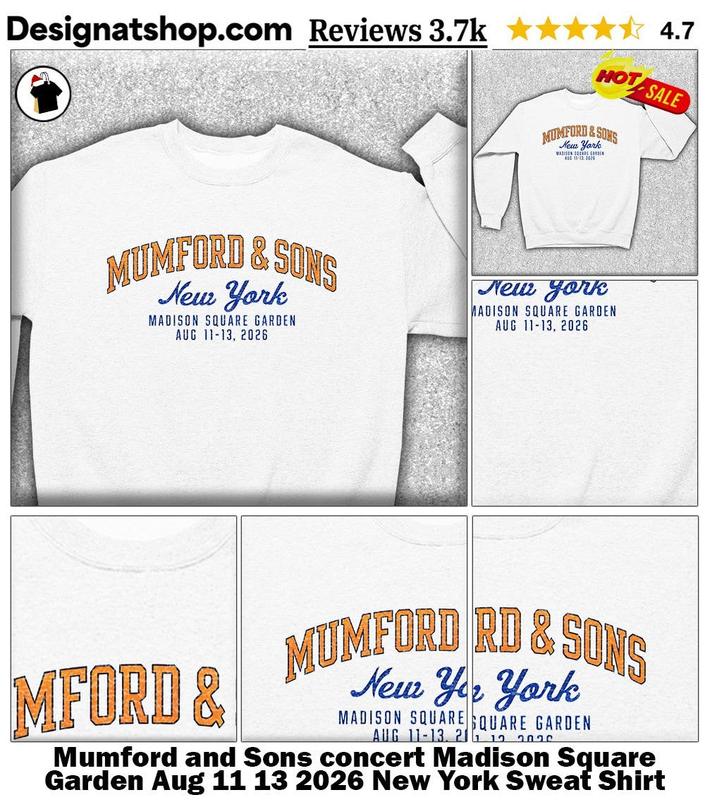 Mumford and Sons concert Madison Square Garden Aug 11 13 2026 New York shirt