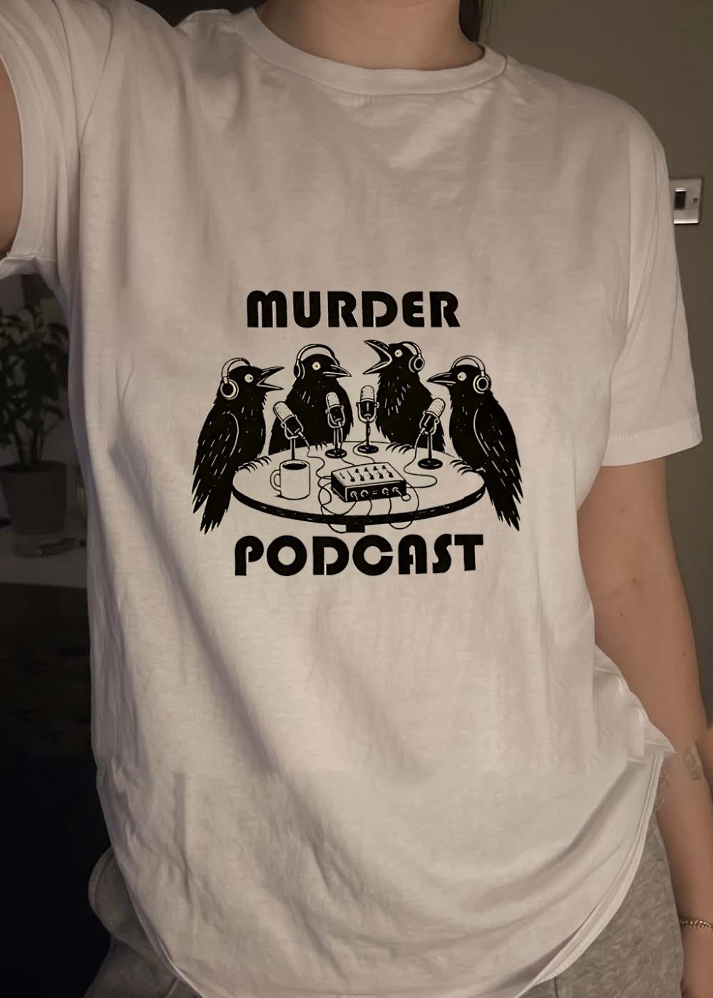 Murder Podcast Four Crows at Table T-Shirt