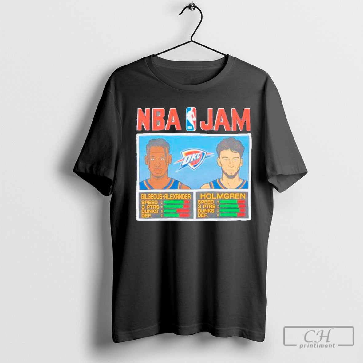 Nba Jam Oklahoma City Thunder Gilgeous Alexander And Holmgren T Shirts Unisex
