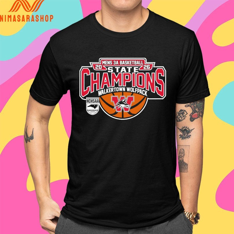 NCHSAA Men’s 3a Basketball State Champions Walkertown Wolfpack 2026 Shirts