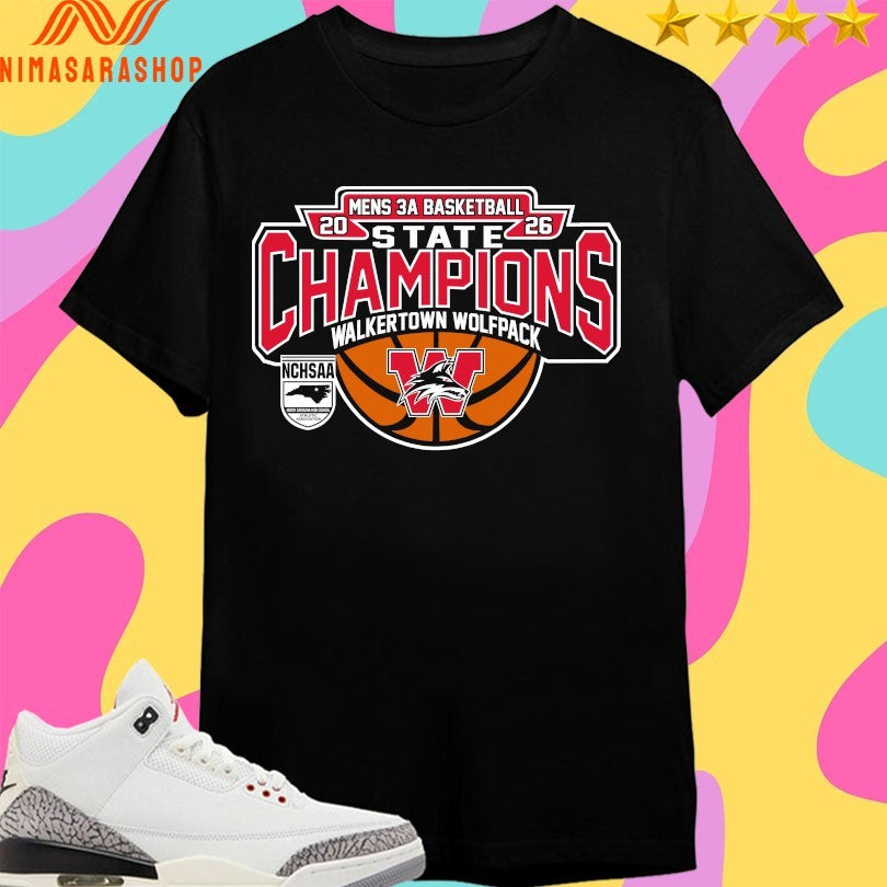NCHSAA Men’s 3a Basketball State Champions Walkertown Wolfpack 2026 Shirts