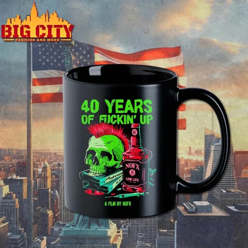 NOFX 40 Years Of Funkin’ Up Film Bottle Skull Shirt Unisex