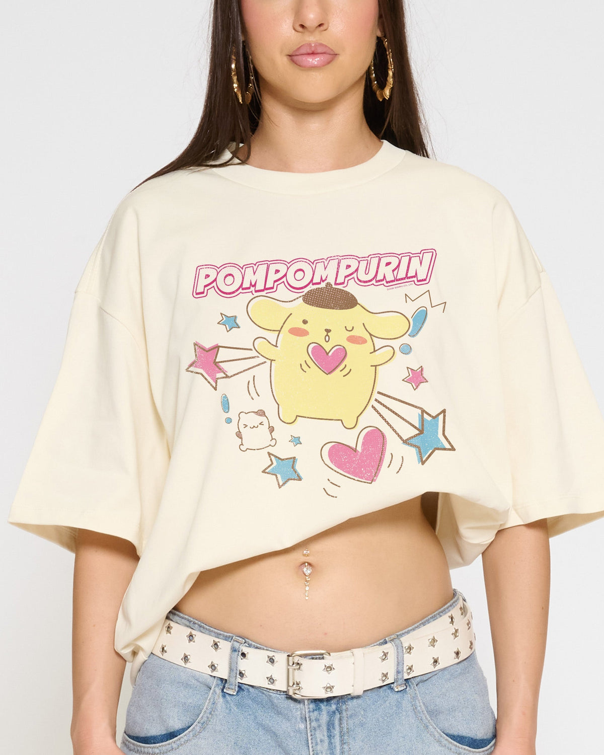 Pompompurin Hearts Oversized Tee Unisex
