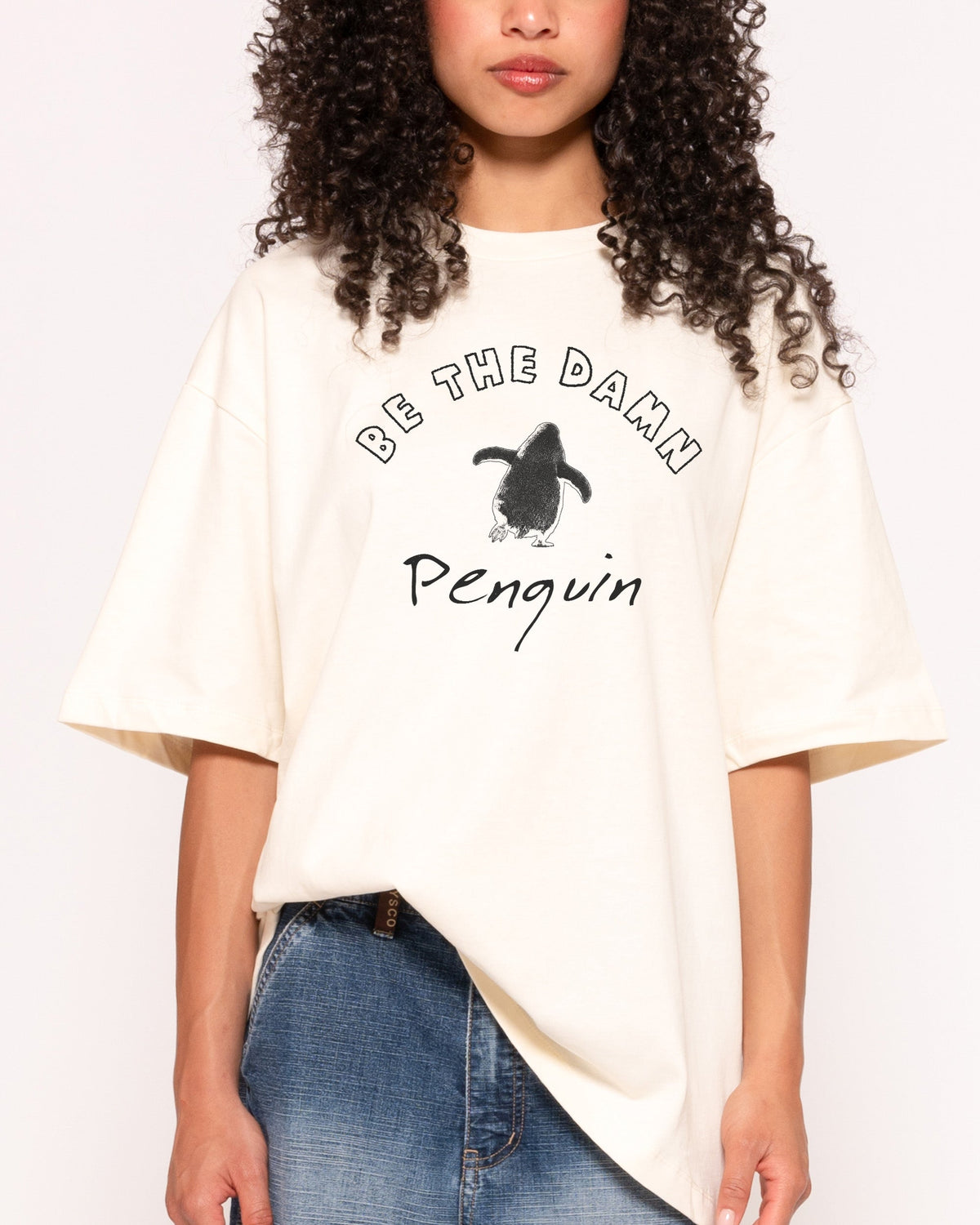 Nihilist Penguin Oversized Tee Unisex