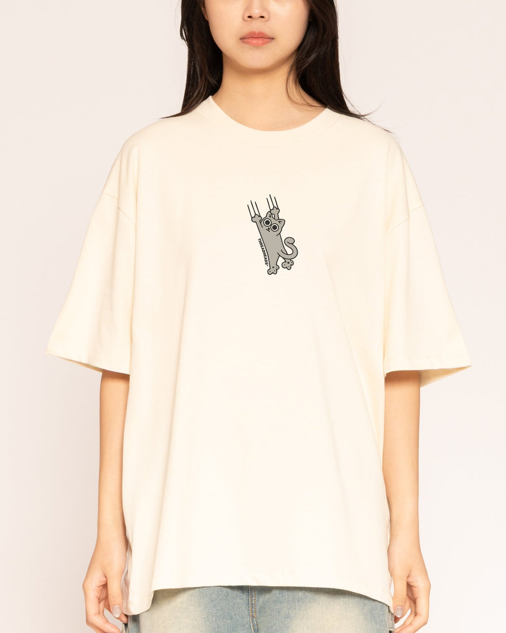Falling Cat Oversized Tee Unisex