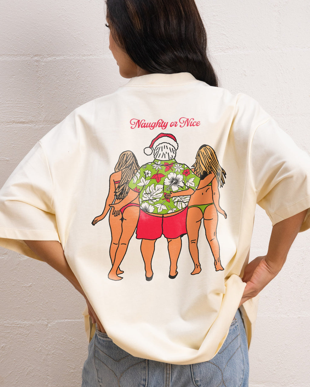 Summer With Santa Oversized Tee Unisex