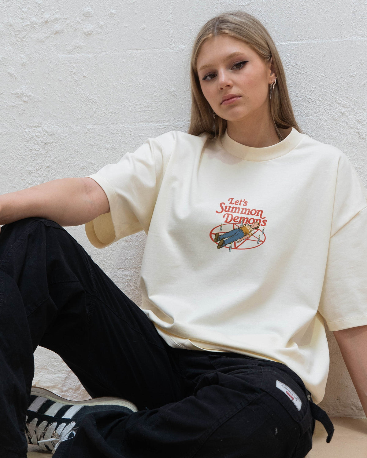 Let's Summon Demons Front and Back Oversized Tee Unisex
