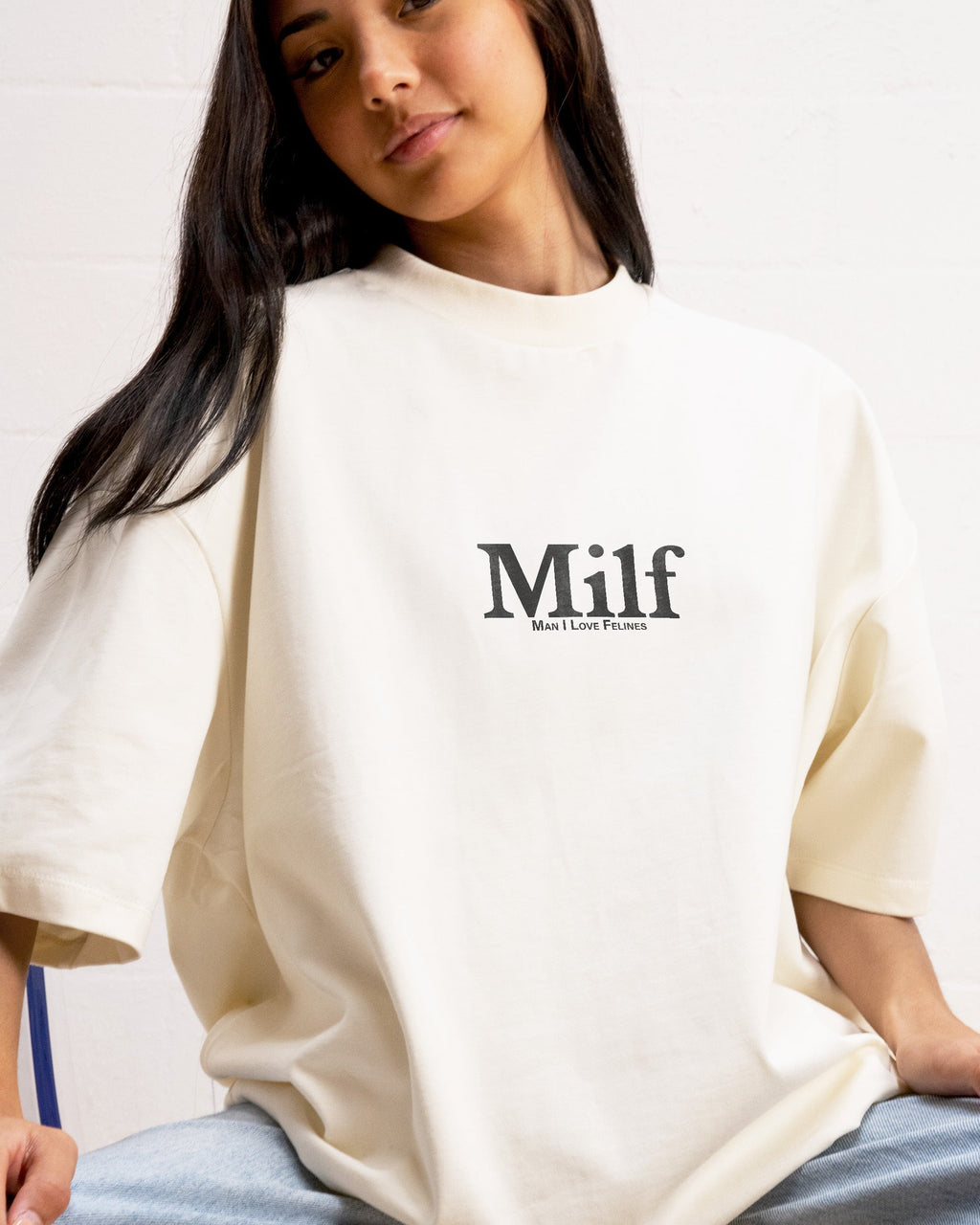 Man I Love Felines Front and Back Oversized Tee Unisex