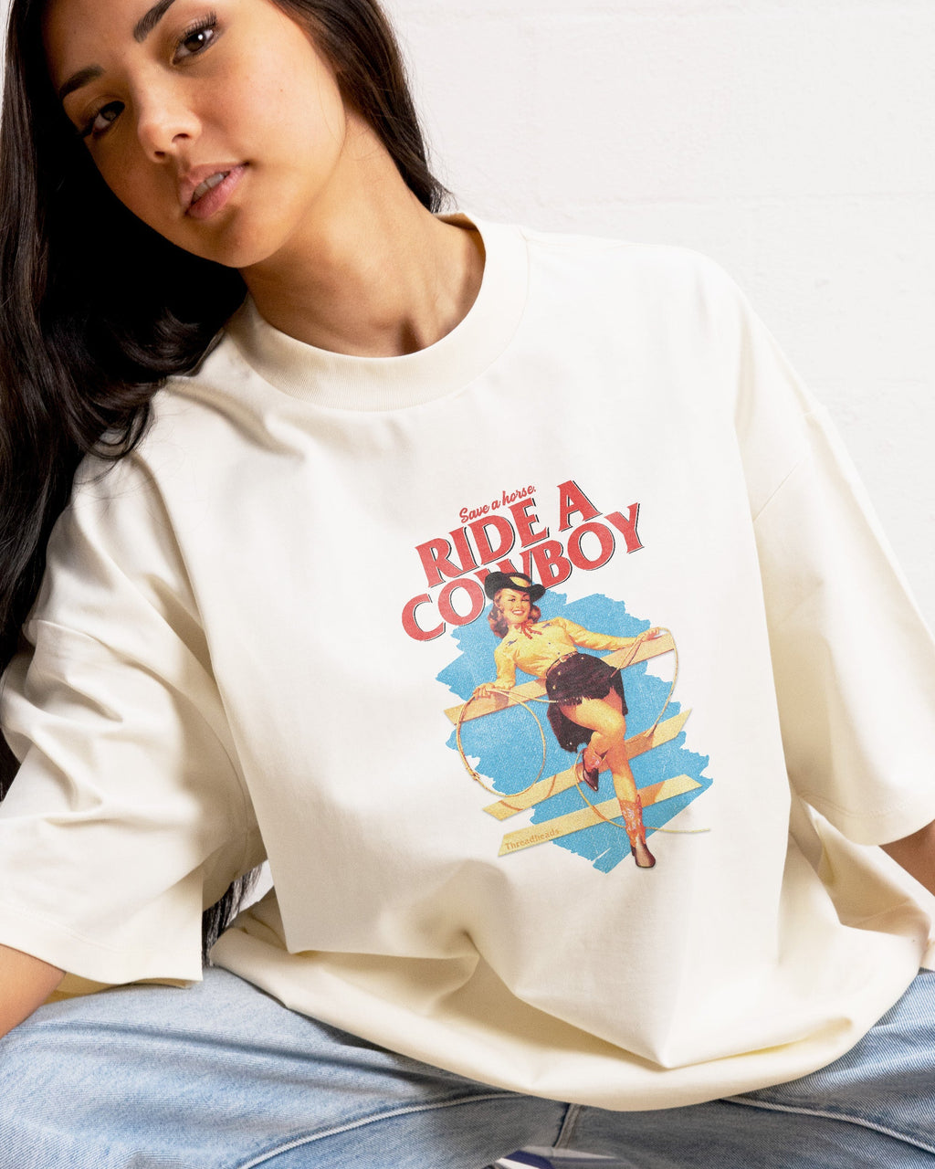 Save a Horse, Ride a Cowboy Oversized Tee Unisex