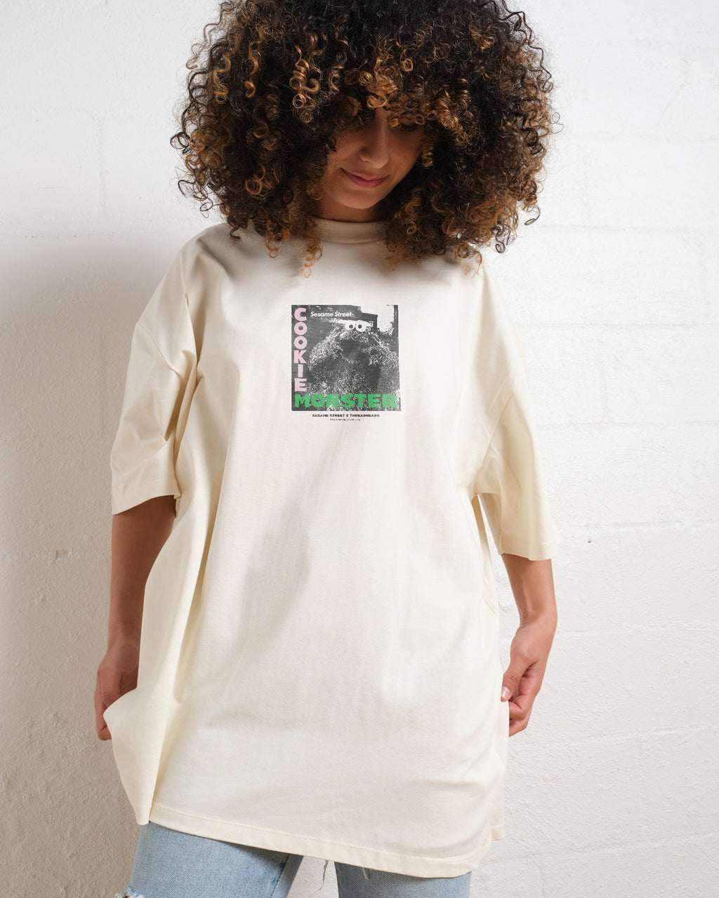 Cookie Monster Calling Oversized Tee Unisex