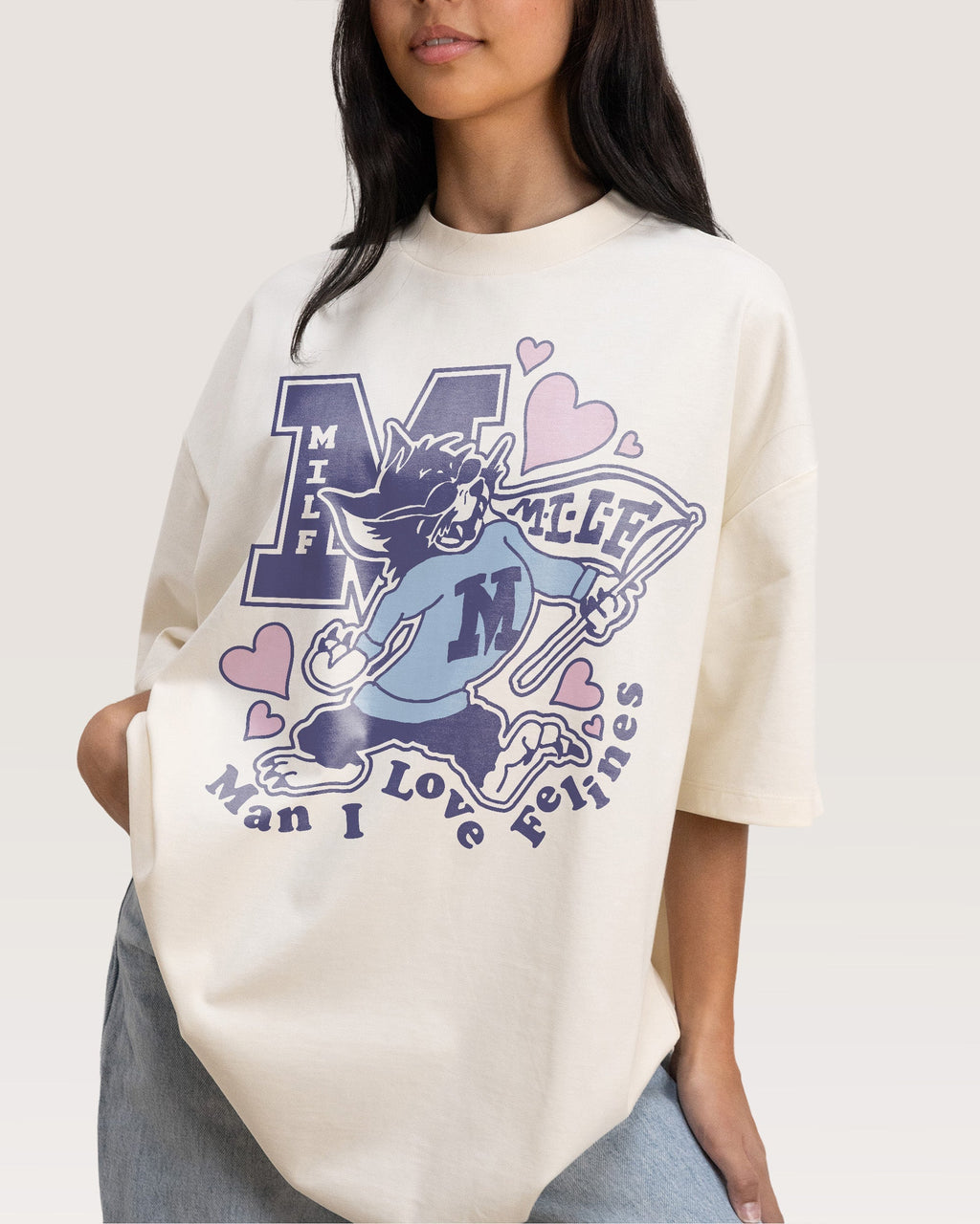 Milf Mascot Oversized Tee Unisex