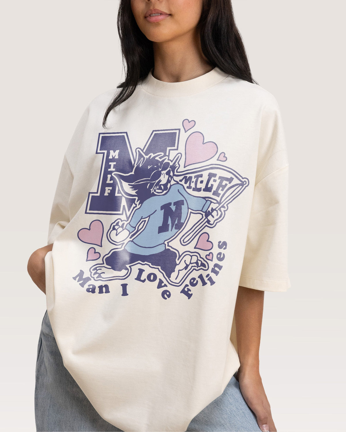 Milf Mascot Oversized Tee Unisex