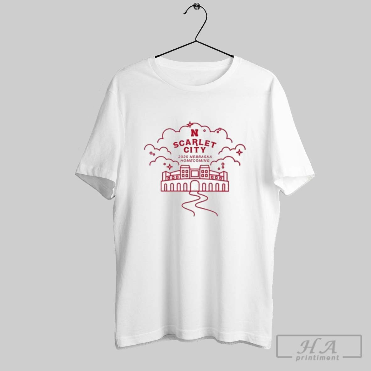 Nebraska Cornhuskers Homecoming Scarlet City 2025 T Shirts Unisex