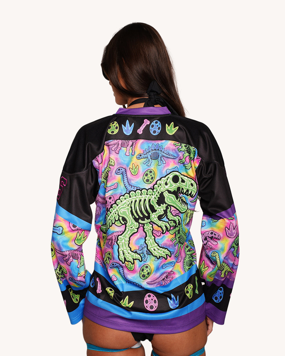 Neon Dino Hockey Jersey