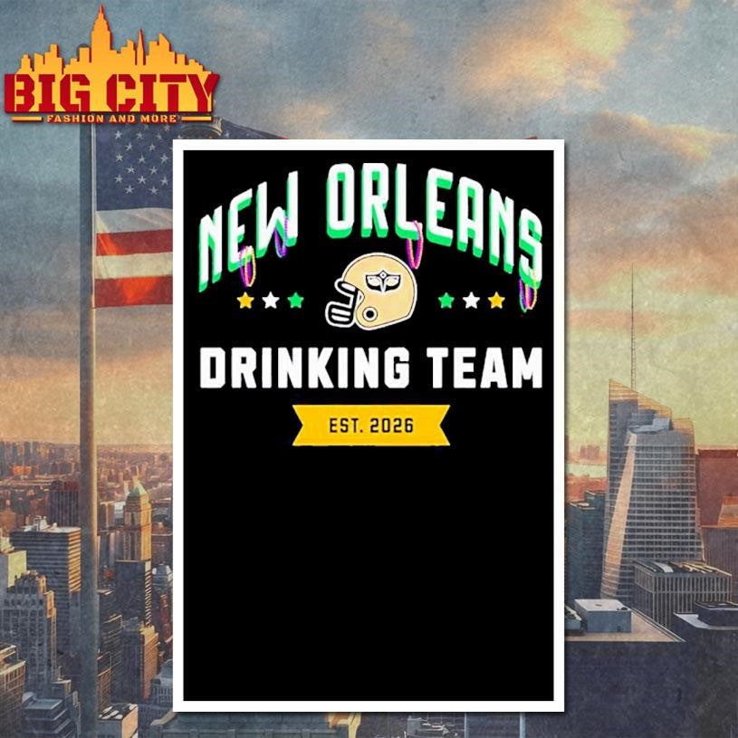 New Orleans football Drinking Team St. Patrick’s Day 2026 Shirt Unisex