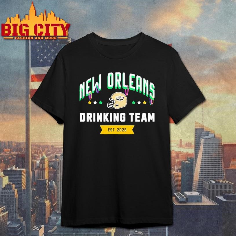 New Orleans football Drinking Team St. Patrick’s Day 2026 Shirt Unisex