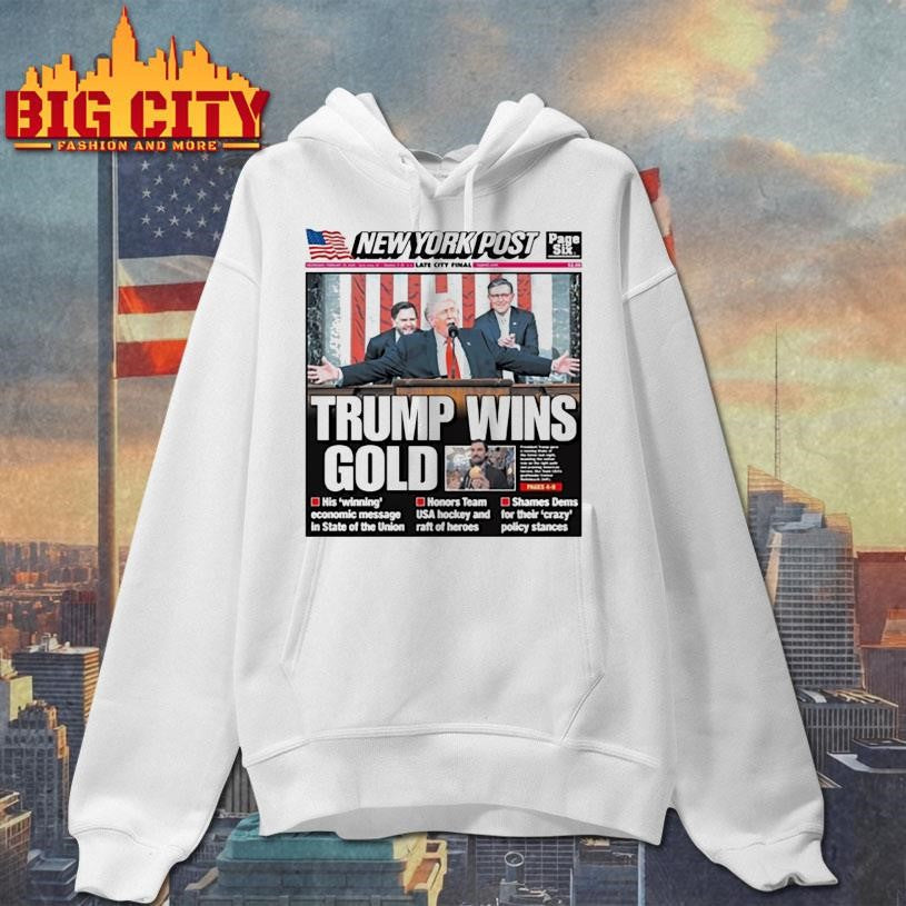 New York Post Trump Wins Gold Cover Shirt Unisex