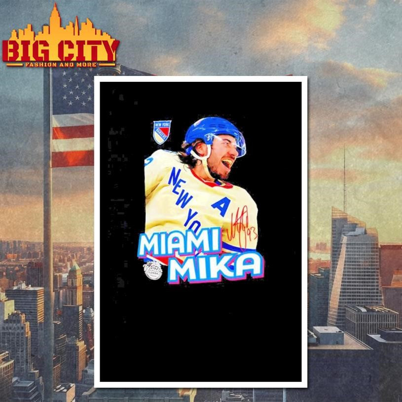 New York Rangers Mika Zibanejad Miami Mika graphic Shirt Unisex